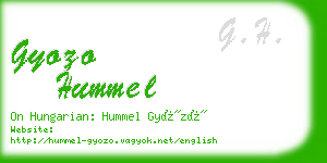 gyozo hummel business card